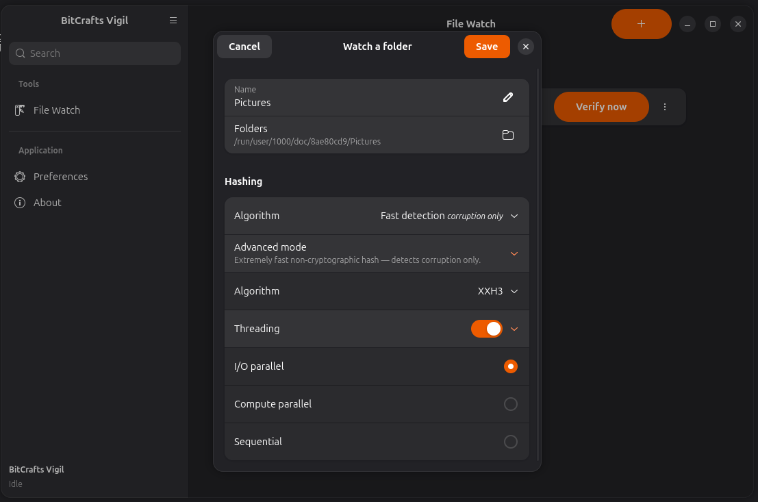 Advanced threading options